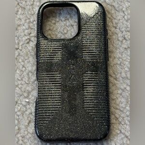 iPhone 16 pro Speck Black Glitter Phone Case